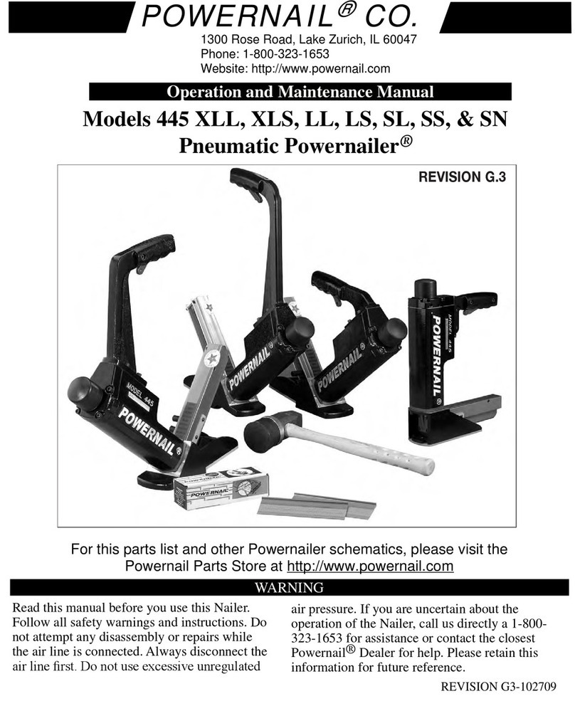 Powernail 445 XLL Operation and maintenance manual