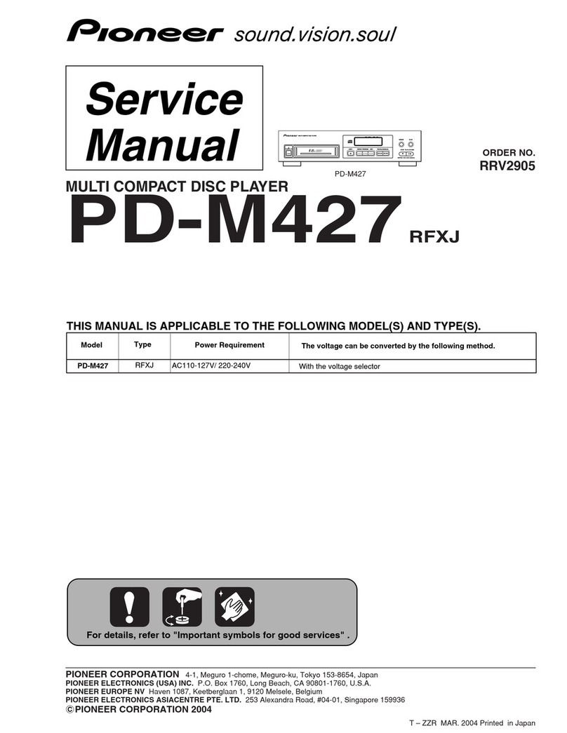 Pioneer PD-M427 User manual