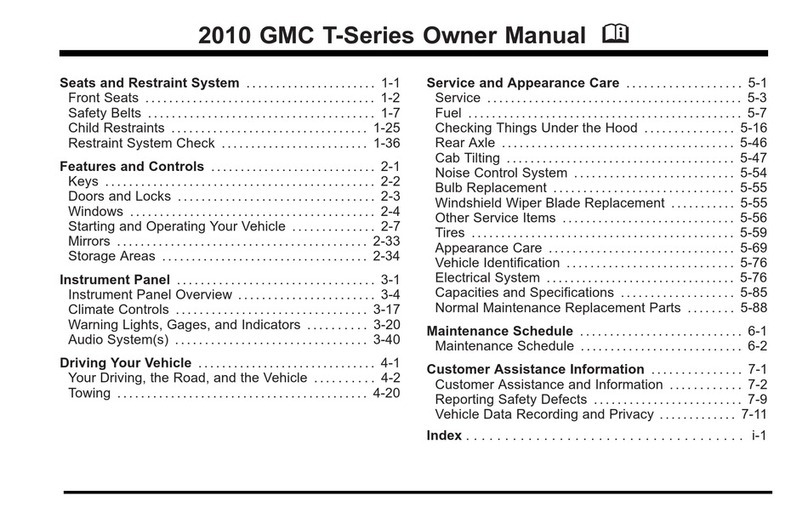 GMC 2010 T-Series owner's manual