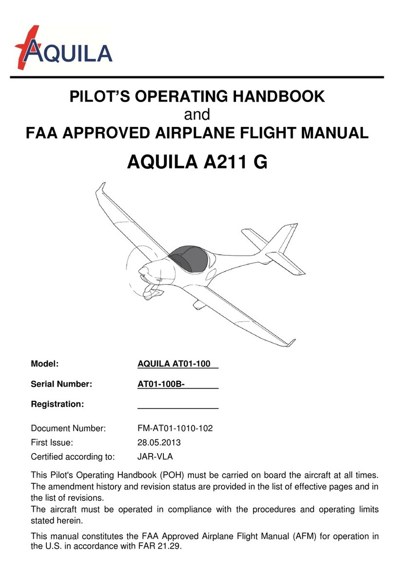 Aquila A211 Pilot's operating handbook and faa approved airplane flight manual