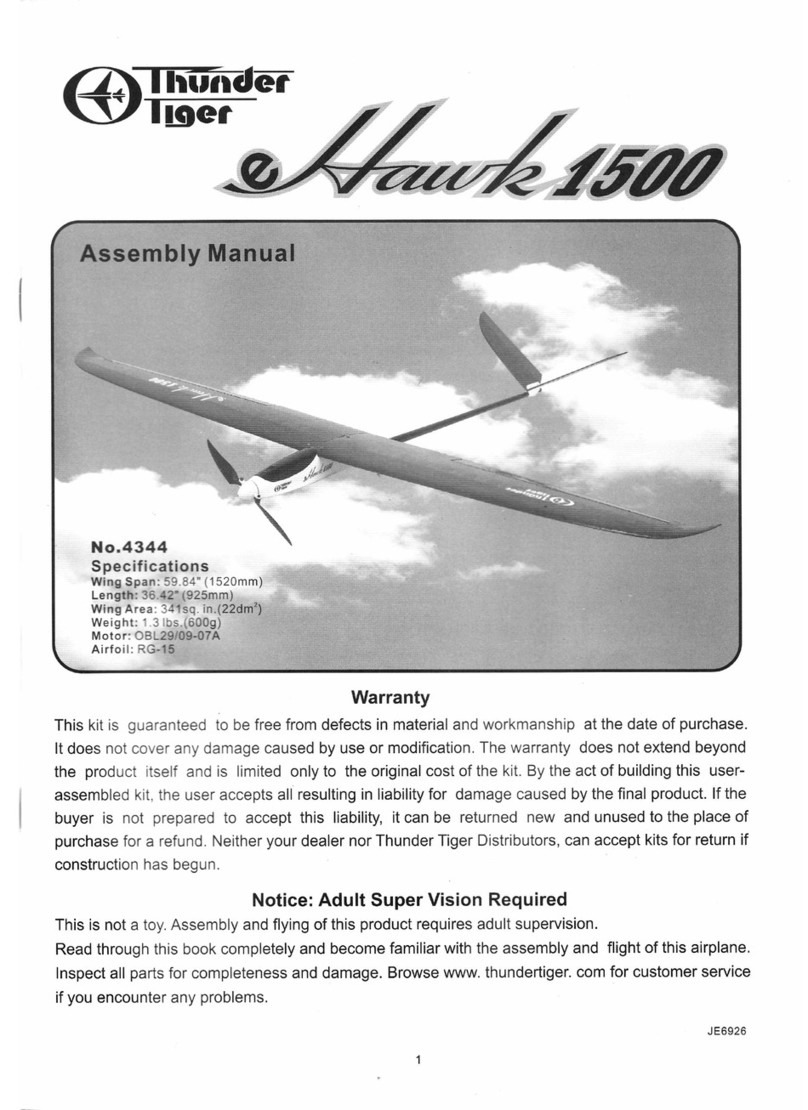 THUNDER TIGER eHawk 1500 User manual