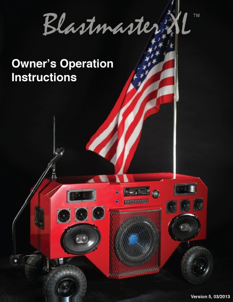 Mobile Fidelity Blastmaster Xl-G3 Owner operational manual