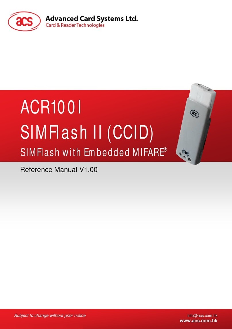 Advanced Card ACR100I User manual Advanced Card ACR100I User manual