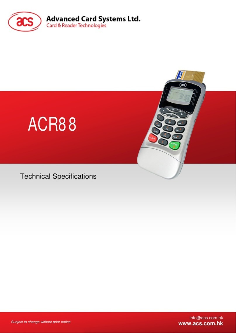 Advanced Card ACR88 User manual Advanced Card ACR88 User manual