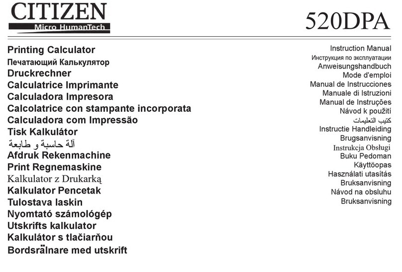Citizen 520DPA User manual Citizen 520DPA User manual
