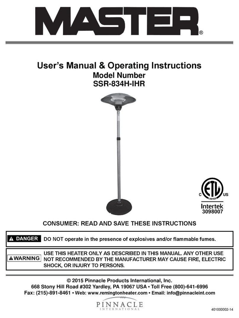 Master SSR-834H-IHR User's manual & operating instructions Master SSR-834H-IHR User's manual & operating instructions