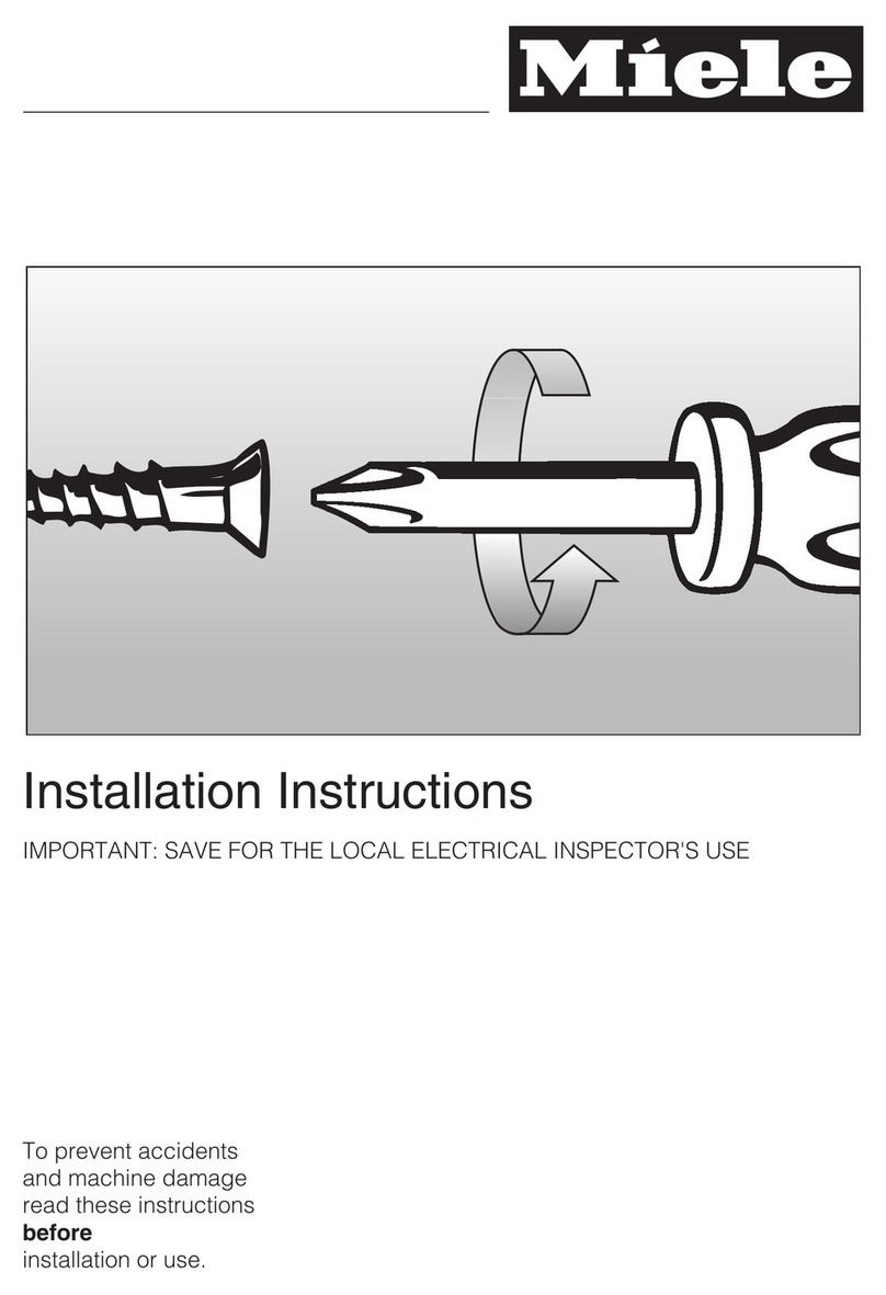 Miele DG4082 installation instructions