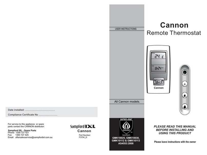 Cannon GMK10025 User instructions
