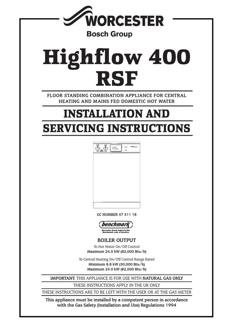 Worcester Highflow 400 RSF Installation and servicing instructions