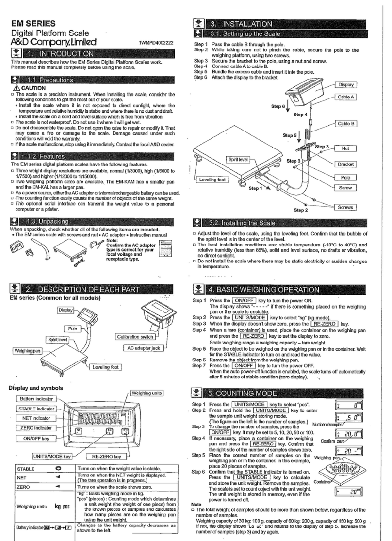 A&D EM Series instruction manual
