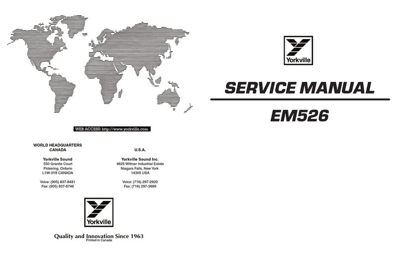 YORKVILLE EM526 Service manual
