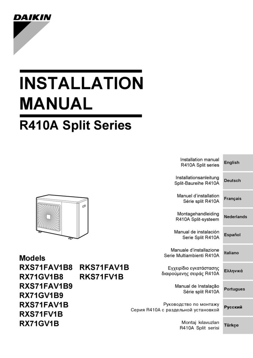 Daikin RXS71FAV1B8 installation manual