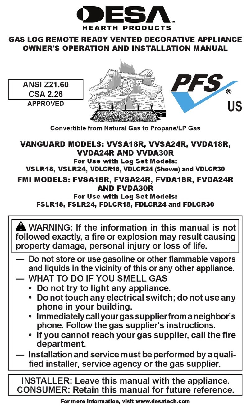 Desa Vanguard VVSA18R Owner's operating & installation manual