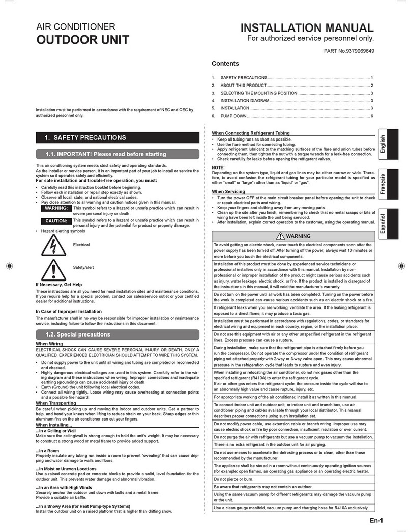 Fujitsu 9RLS3H User manual