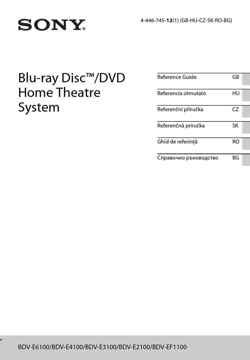 Sony BDV-E6100 reference guide
