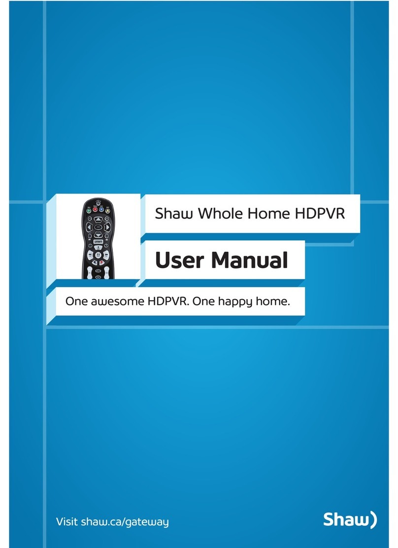 Shaw Gateway HDPVR user manual