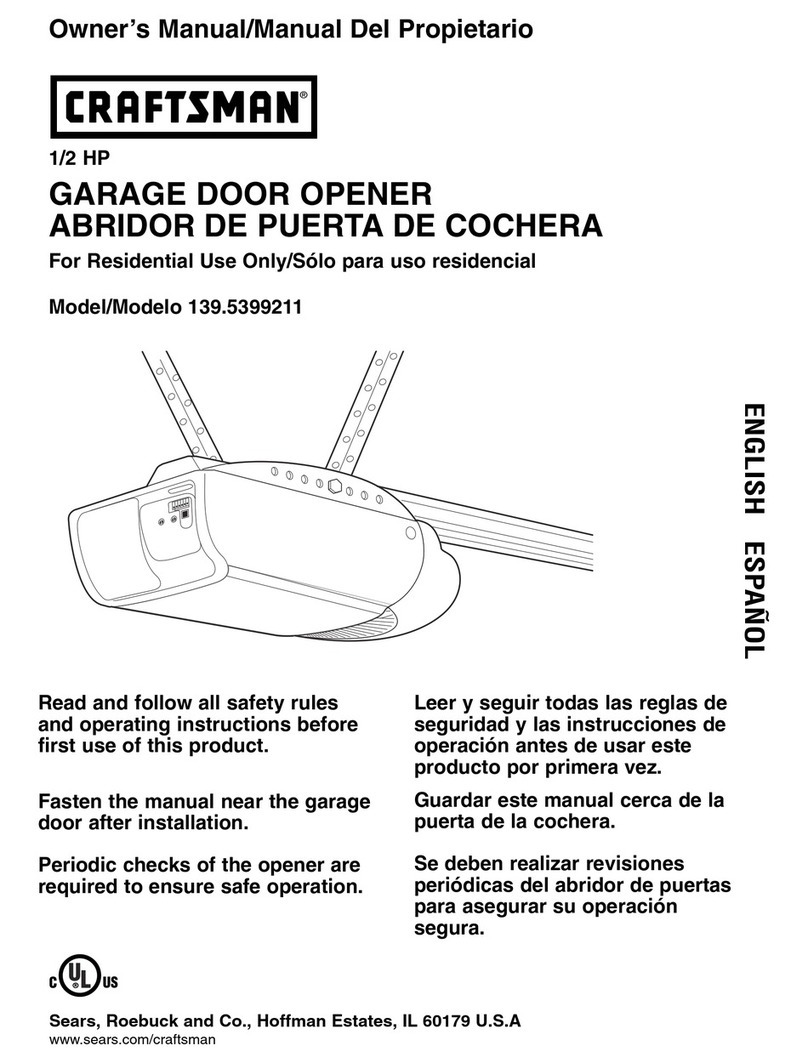 Craftsman 139.5399211 owner's manual