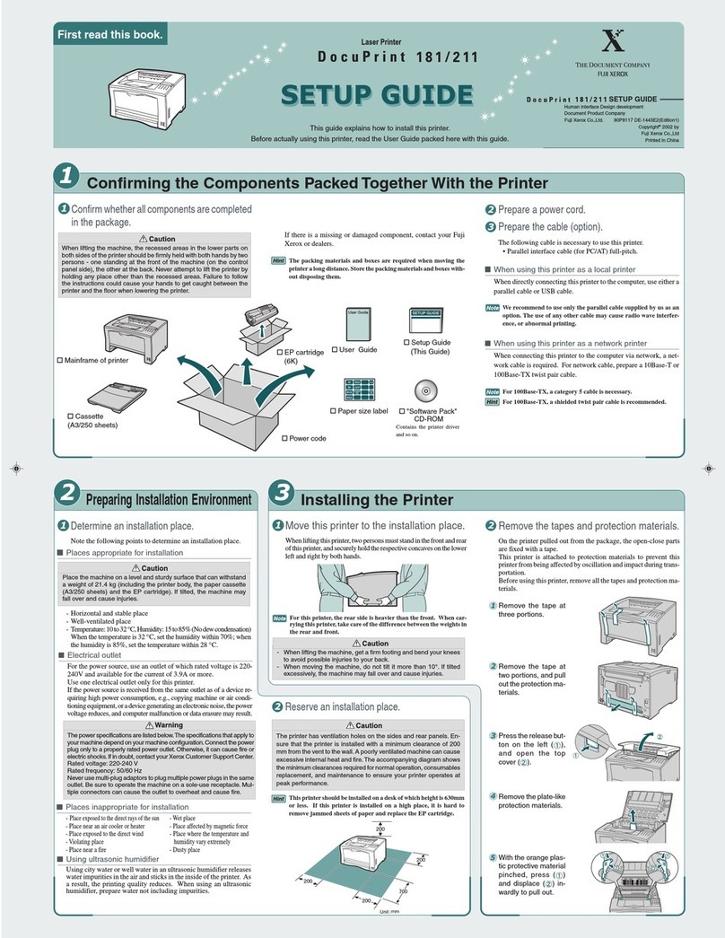 Fuji Xerox DocuPrint 181 User manual