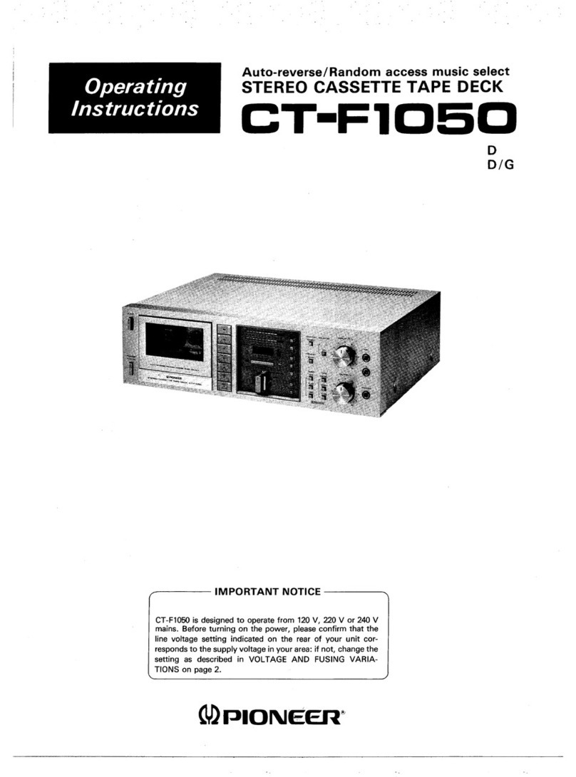 Pioneer CT-F1050 User manual