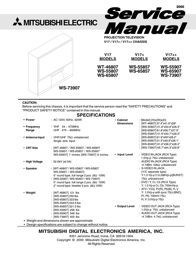 Mitsubishi Electric WT-46807 Service manual