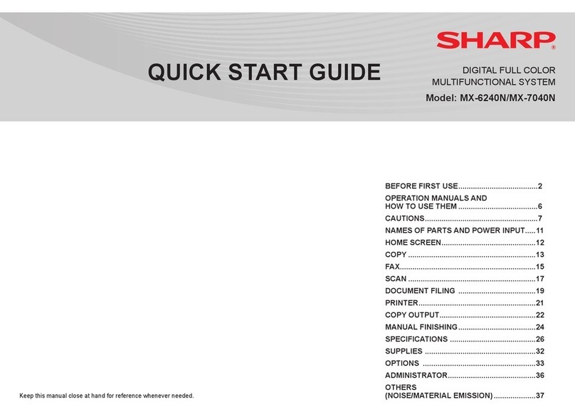 Sharp MX-6240N User manual Sharp MX-6240N User manual