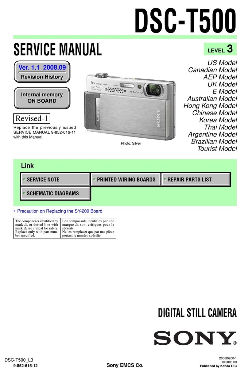 Sony DSC T500 - Cyber-shot Digital Camera Service manual