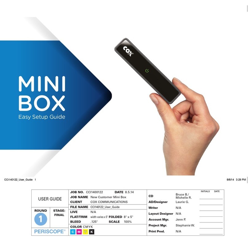 COX mini box User manual