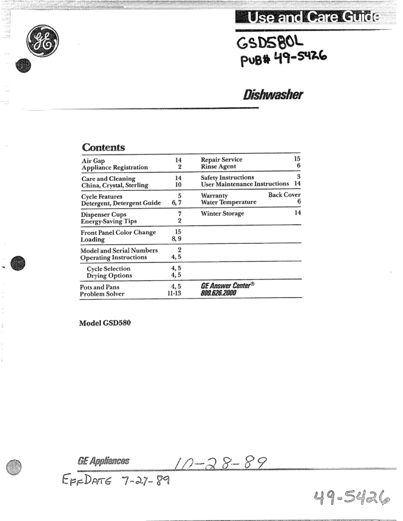 GE GSD580L User manual