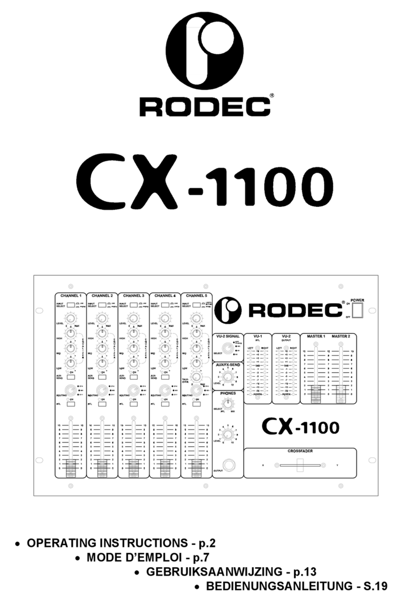 Rodec CX-1100 operating instructions