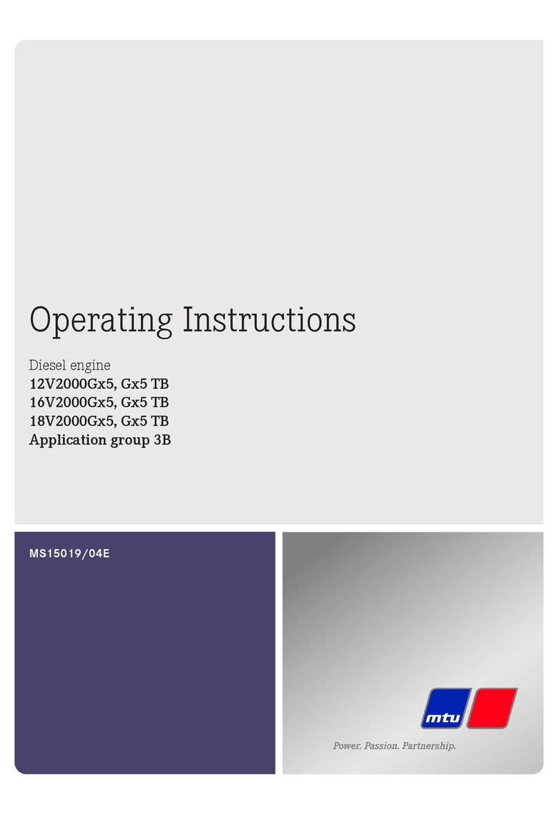 MTU 12V2000Gx5 operating instructions