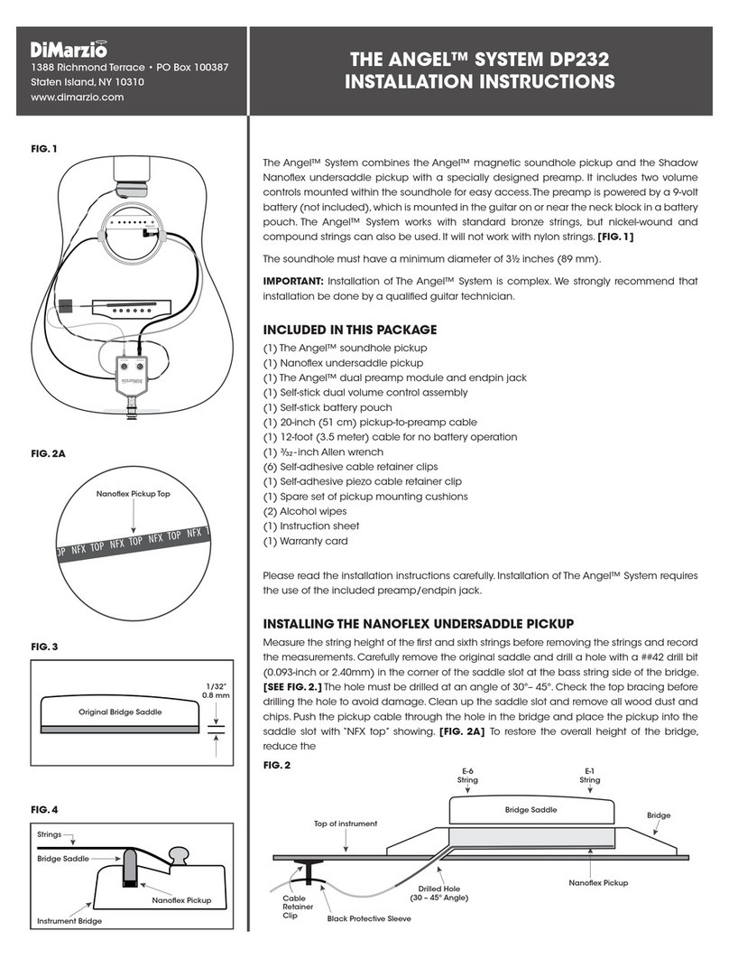 DiMarzio angel dp232 installation instructions
