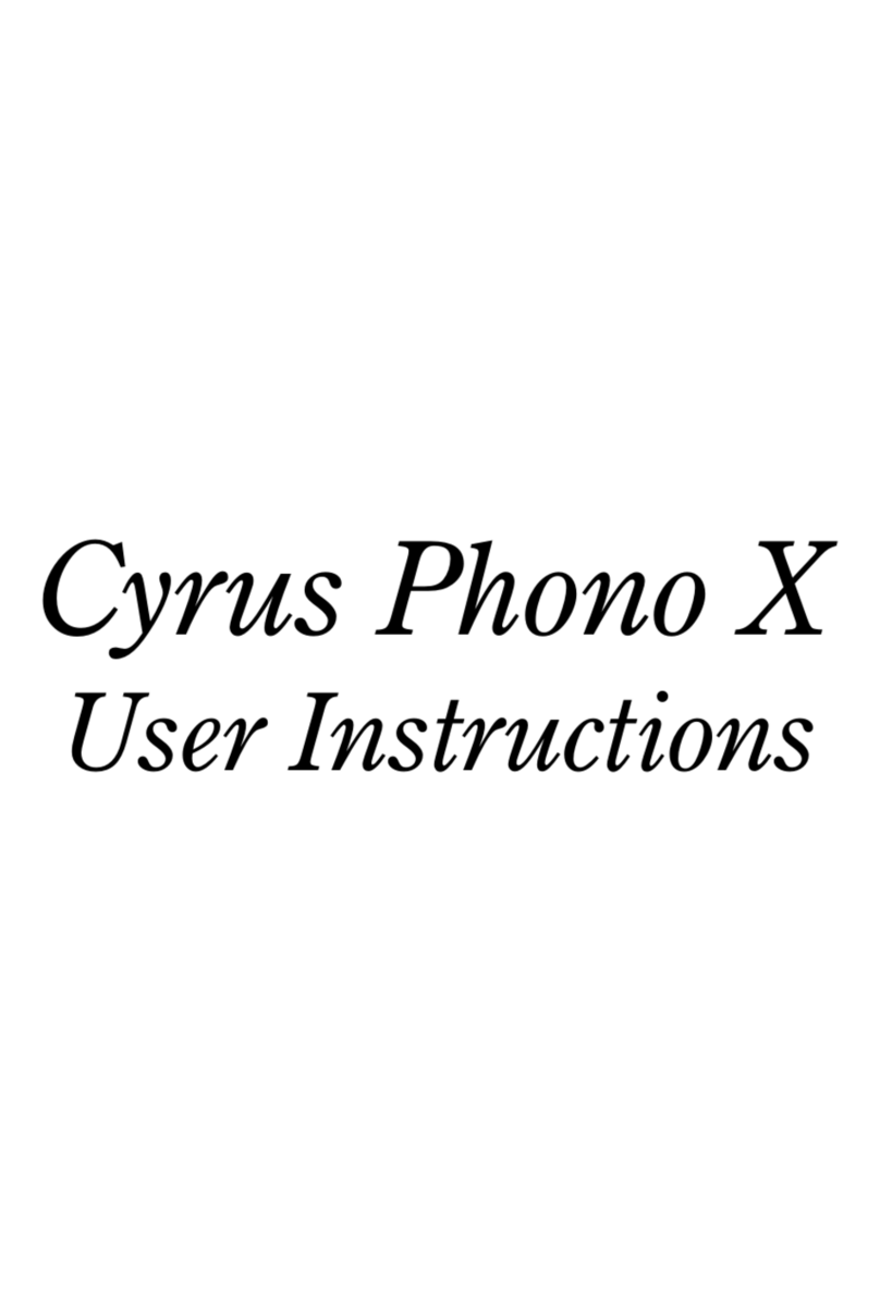 Cyrus Phono X User instructions