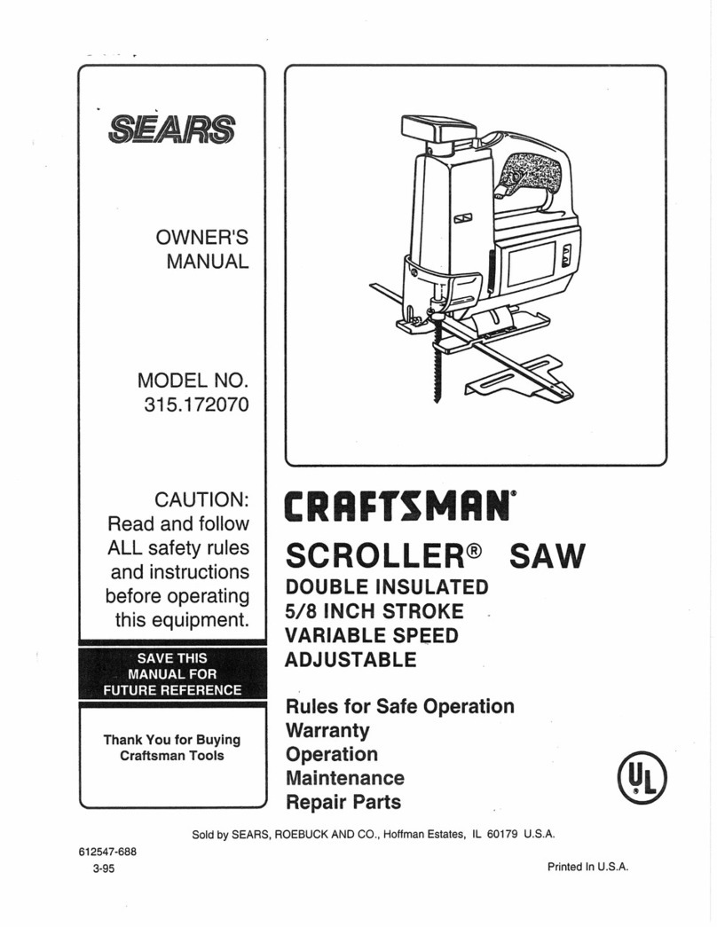 Sears 315.172070 owner's manual