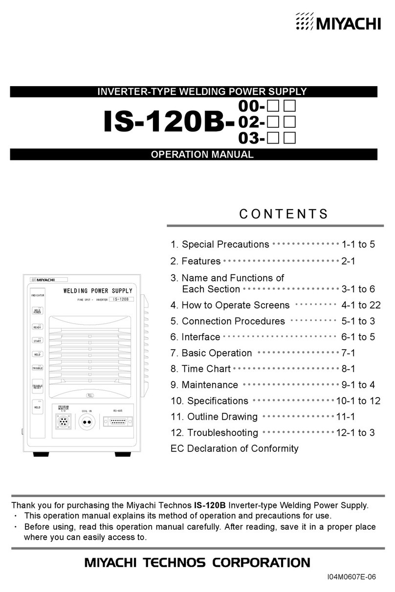 Miyachi IS-120B-00 Series Operation manual