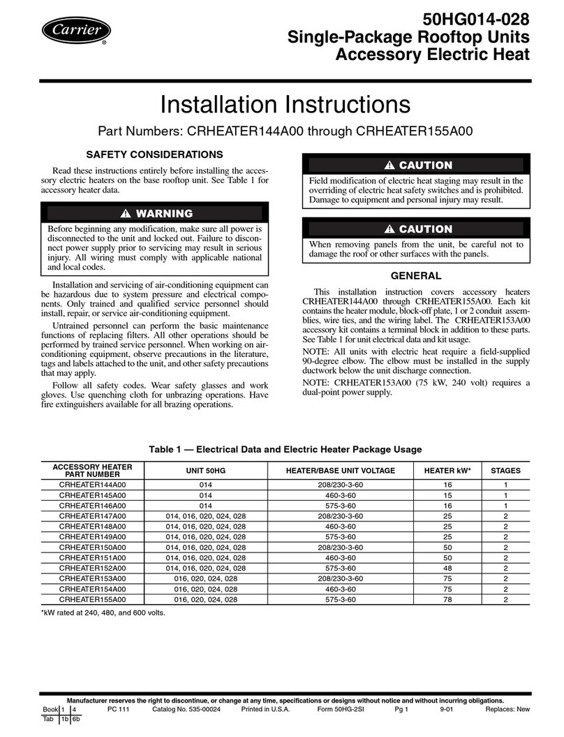 Carrier COMFORTLINK 50HG014 User manual Carrier COMFORTLINK 50HG014 User manual