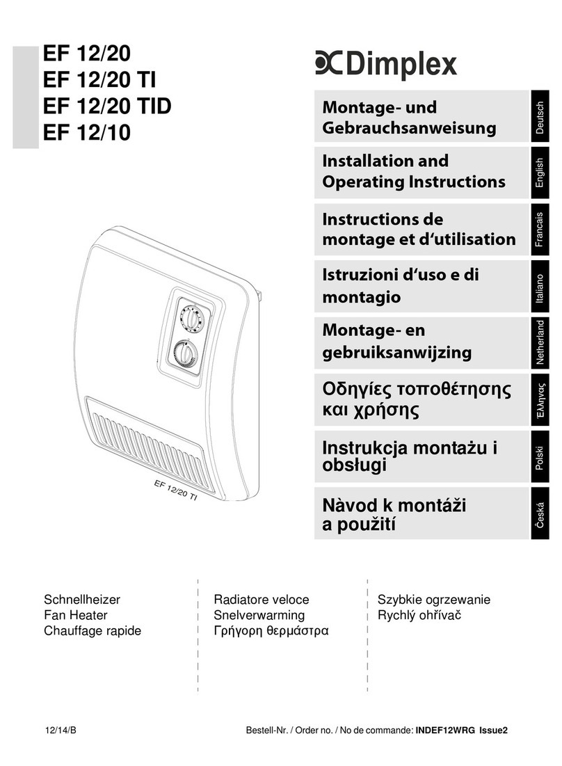 Dimplex EF 12/20 TI Installation and operating instructions