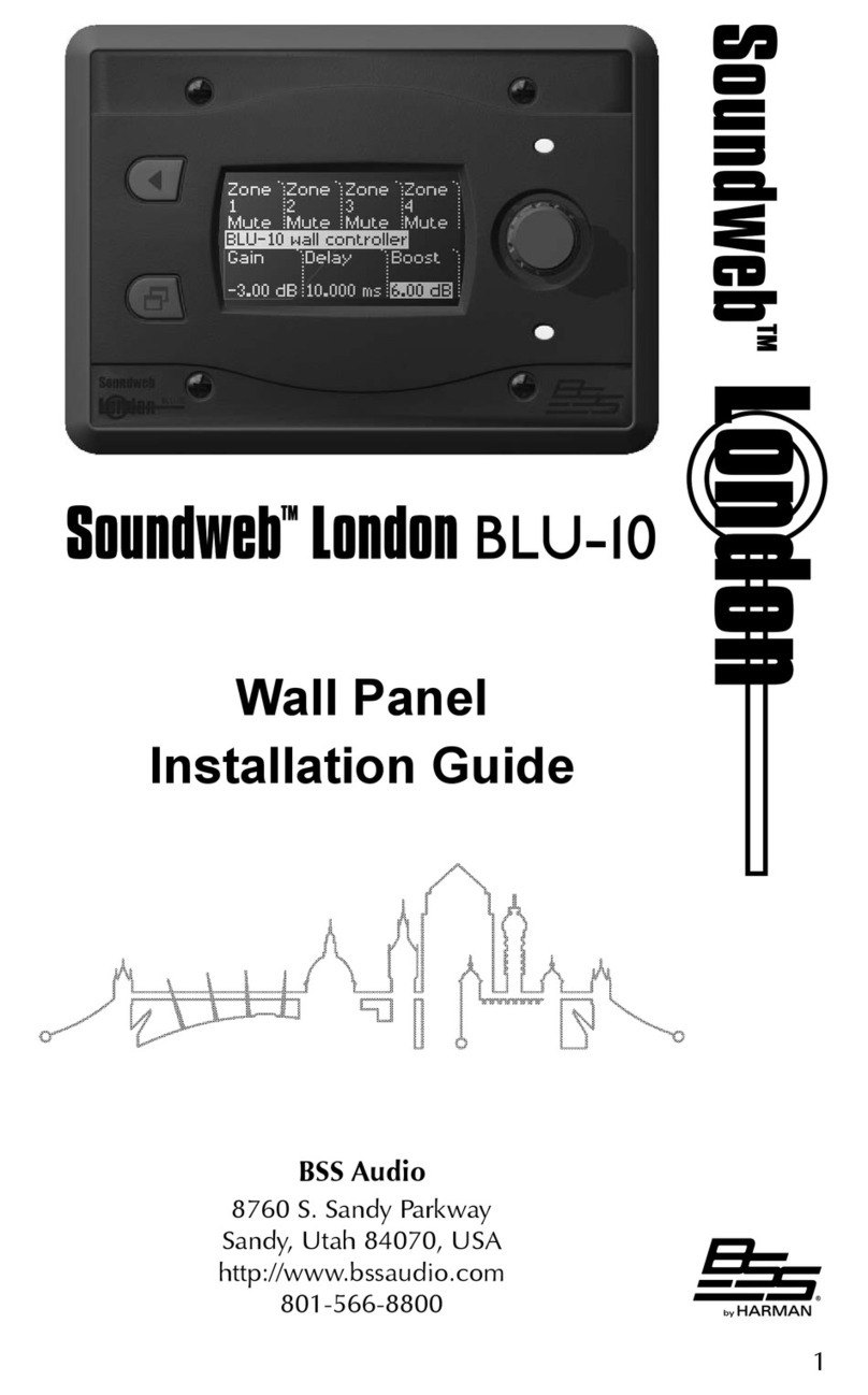 BSS Audio Soundweb London BLU-10` installation guide
