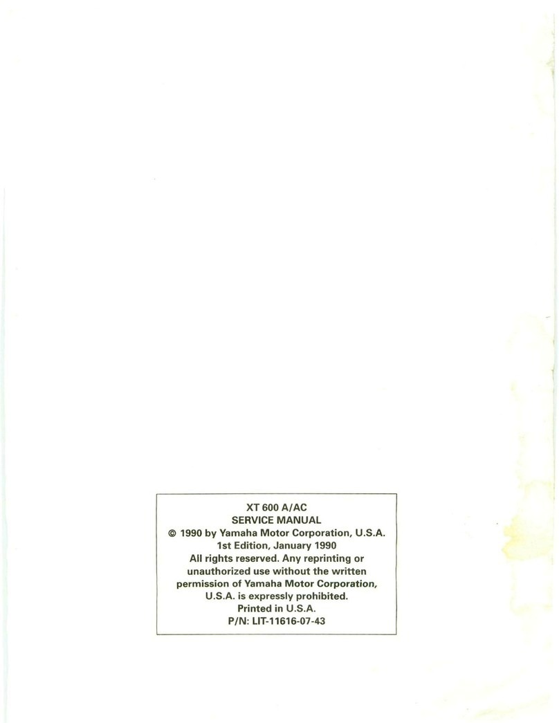 Yamaha XT 600 AC User manual