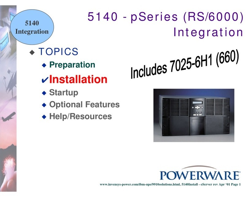 Powerware 5140 User manual