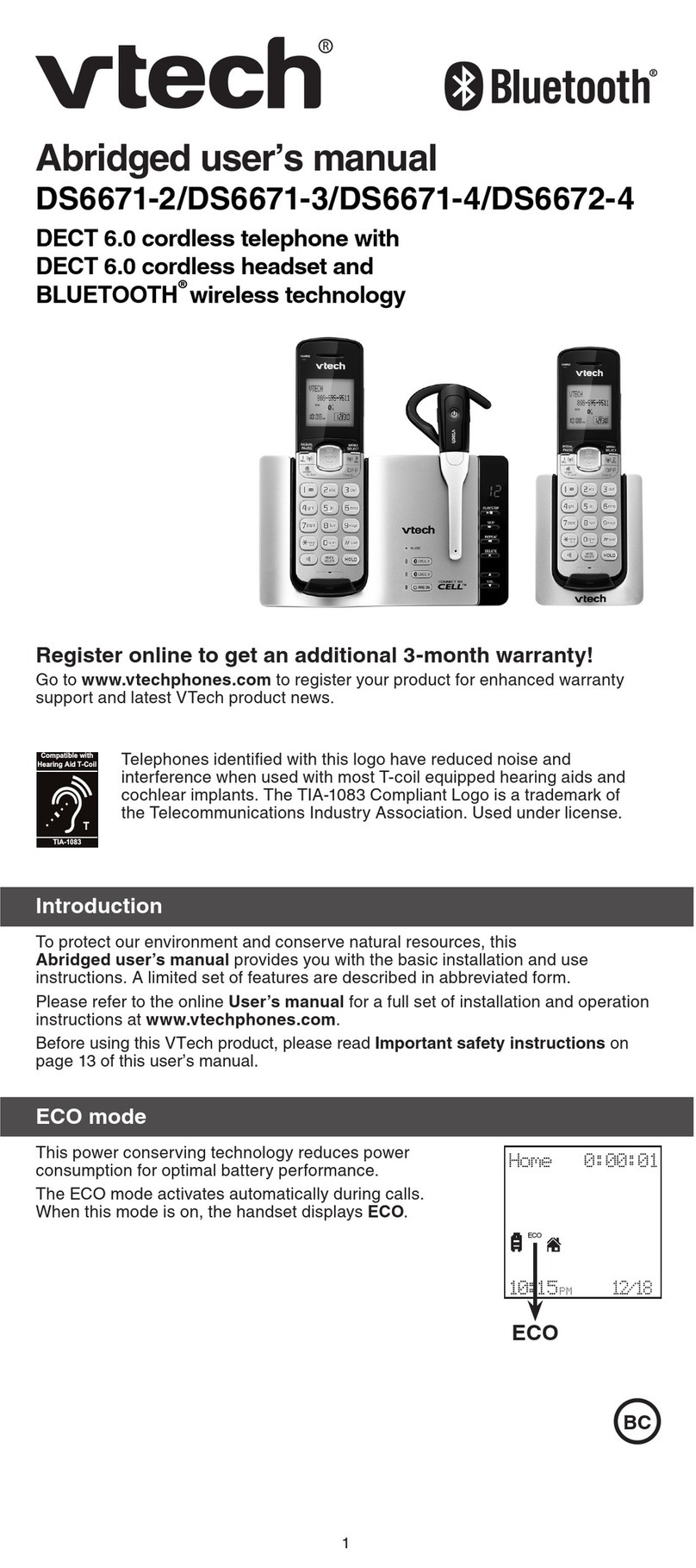 V-tech DS6671-2 User manual