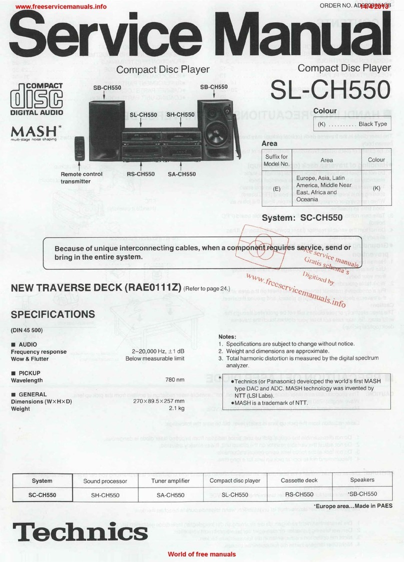 Technics SL-CH550 User manual