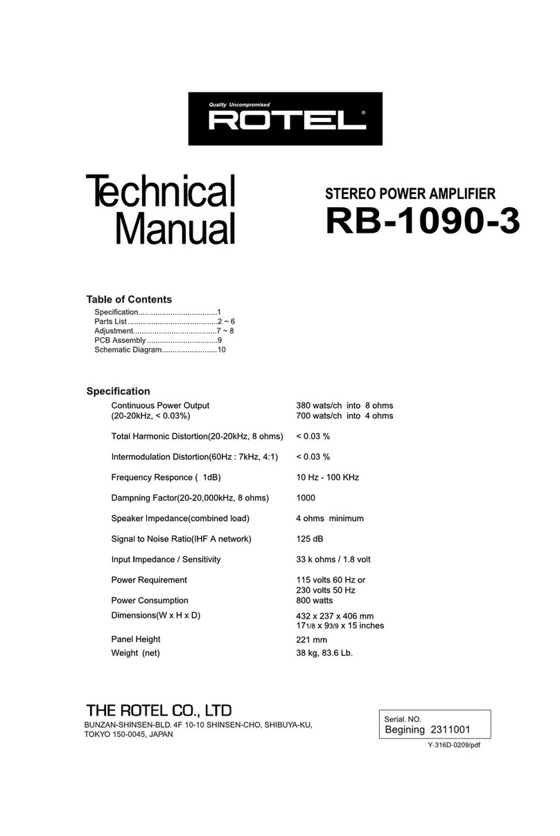 Rotel RB-1090-3 User manual