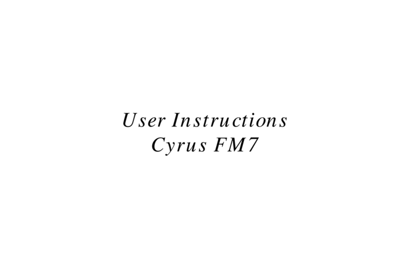 Cyrus FM7 User instructions