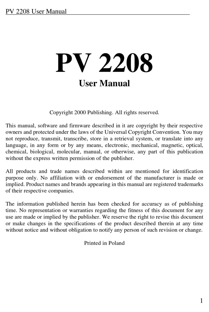 Sono PV 2208 user manual