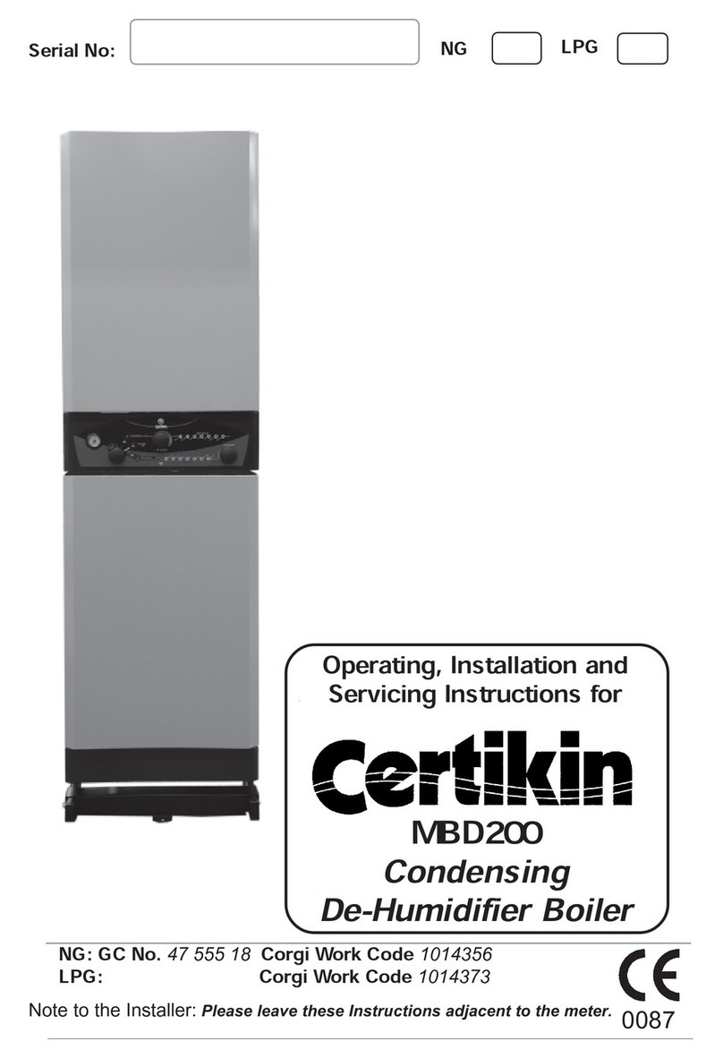 Certikin MBD 200 Operating, installation and servicing instructions