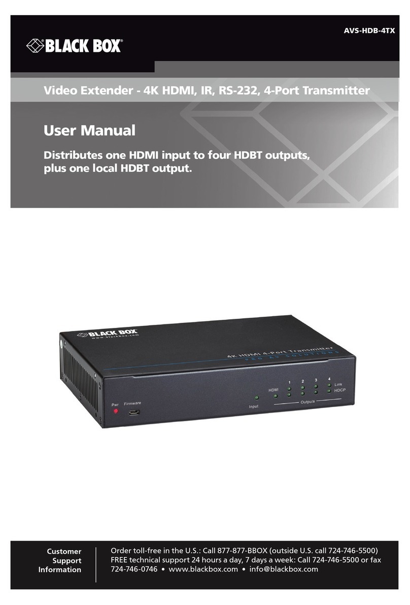 Black Box AVS-HDB-4TX User manual Black Box AVS-HDB-4TX User manual