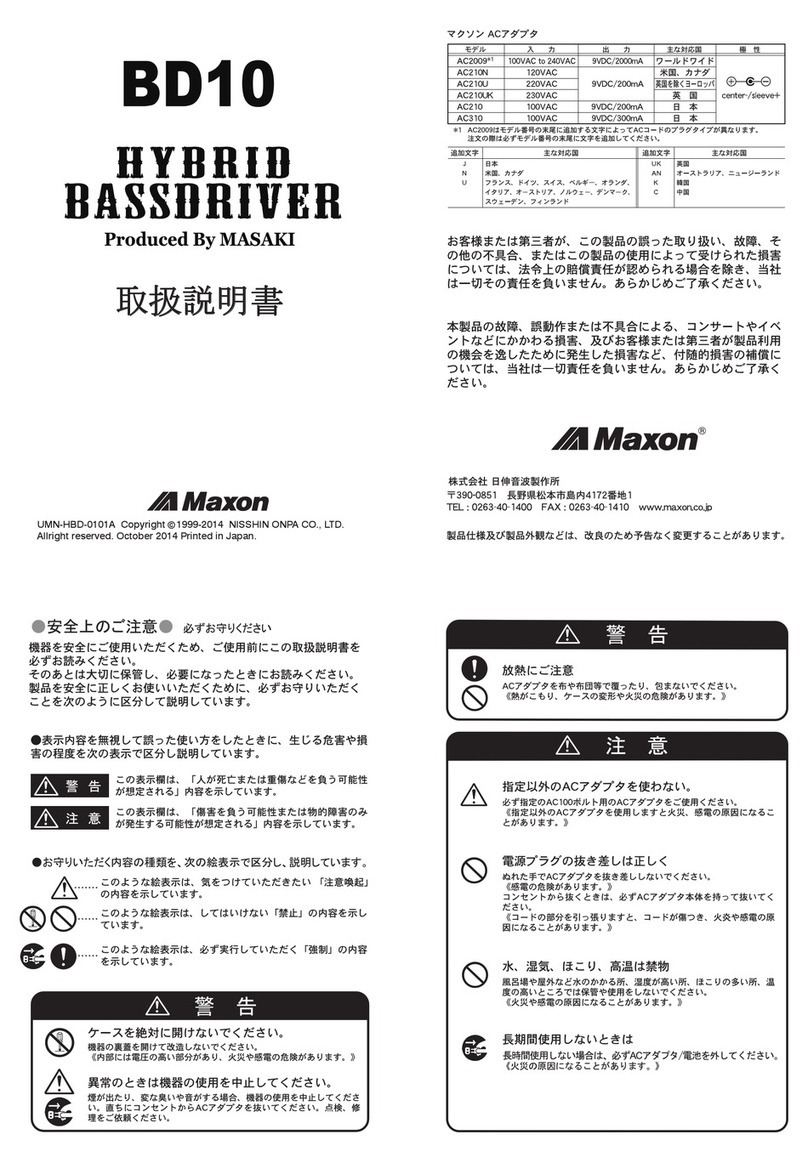 Maxon bd10 user guide