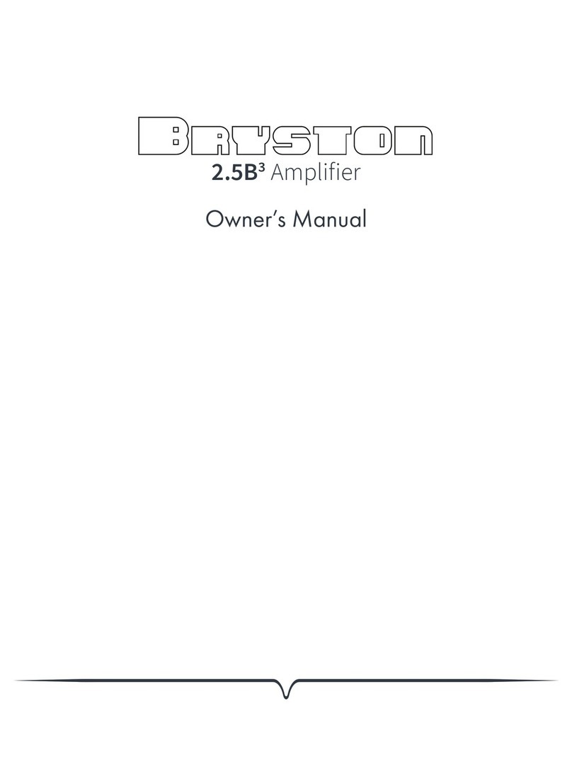 Bryston 2.5B3 owner's manual