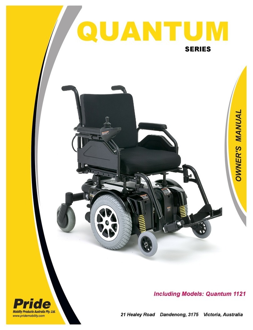 Pride Quantum 1121 owner's manual