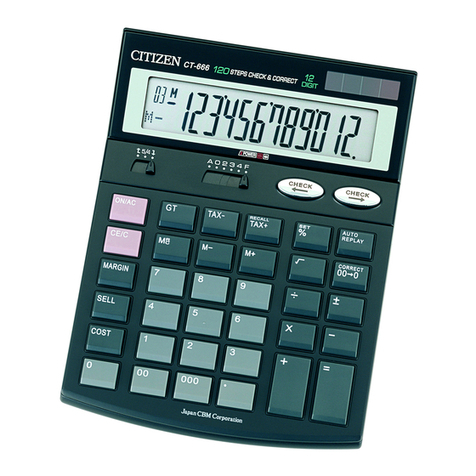Citizen CT-666 User manual Citizen CT-666 User manual